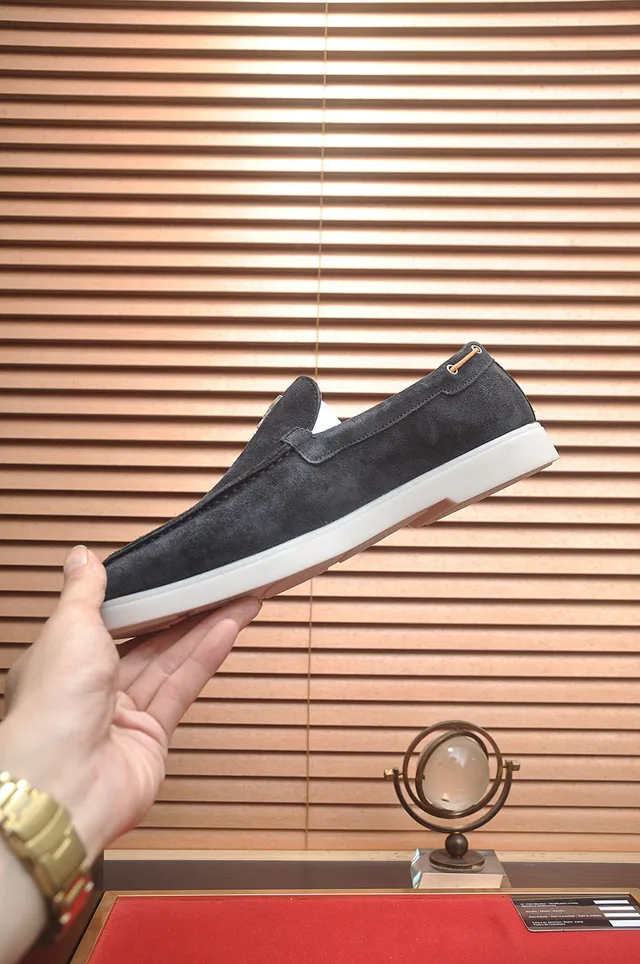 Black White Suede Upper Contrast Sole Loafer 5