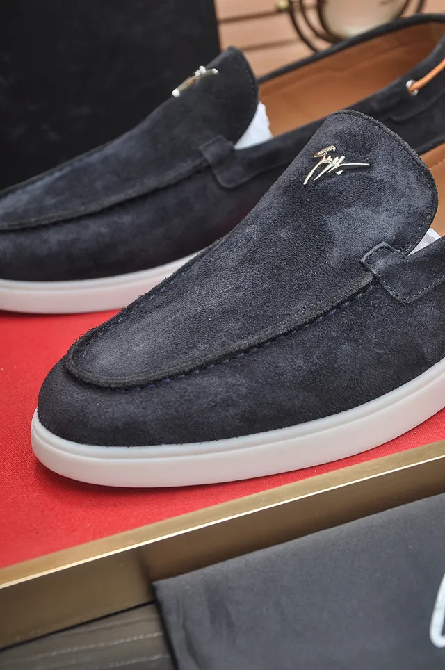 Black White Suede Upper Contrast Sole Loafer 8