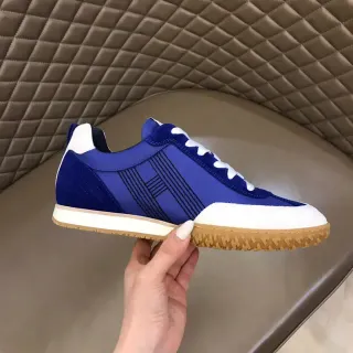 Blue and White Suede Lifestyle Sneaker