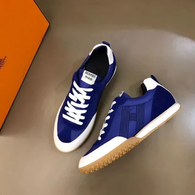 Blue and White Suede Lifestyle Sneaker 9