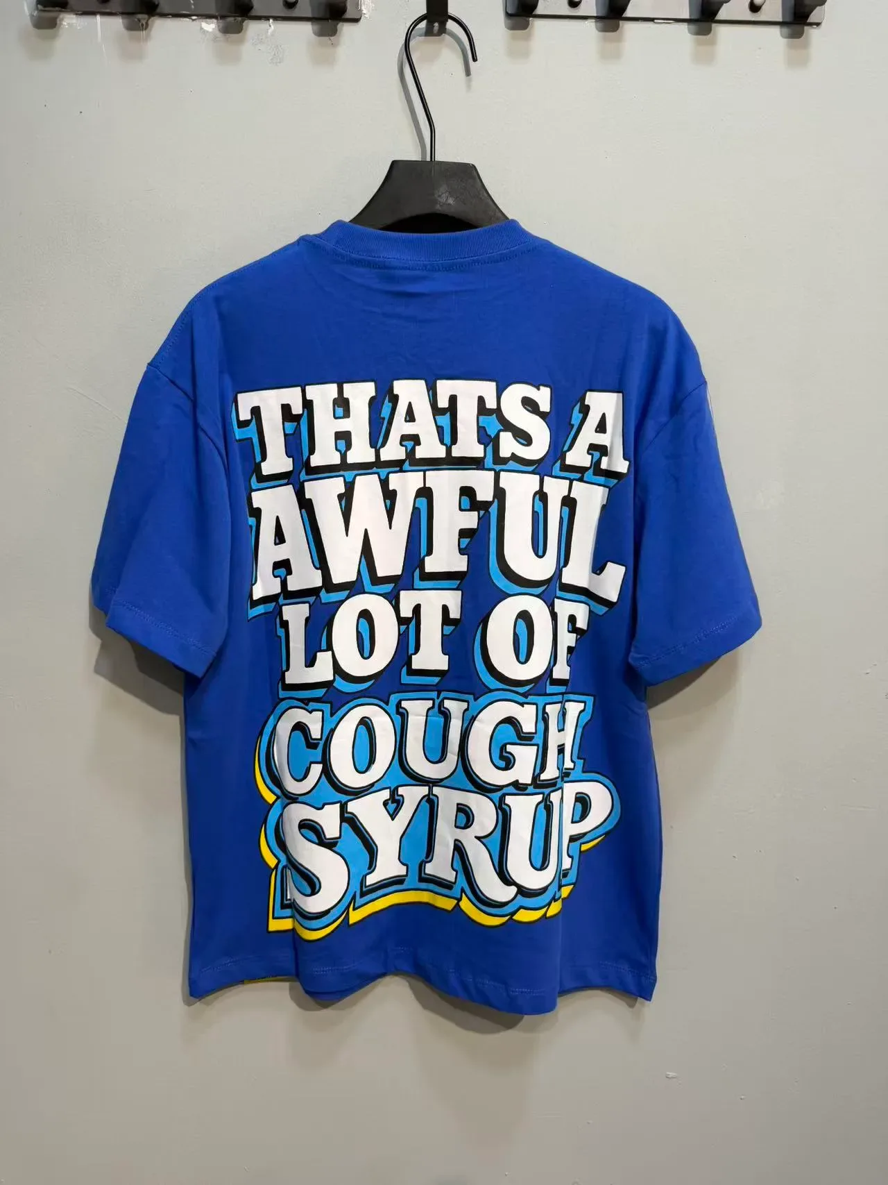 Blue Graphic Print Oversized T-Shirt 6