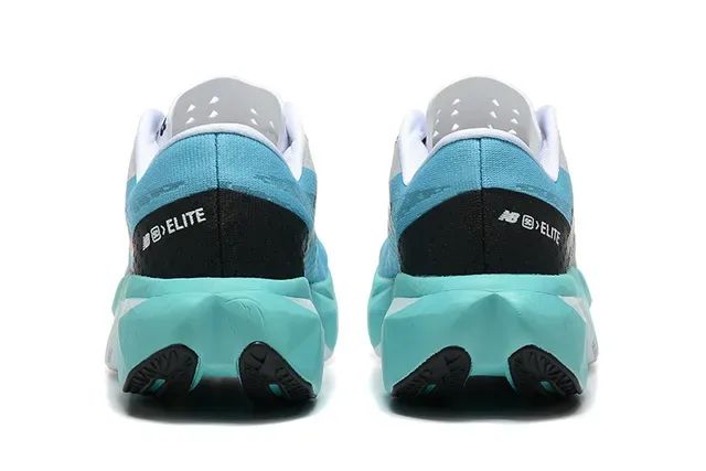 Blue White Engineered Mesh Upper Geometric Black Overlay Sneakers 4