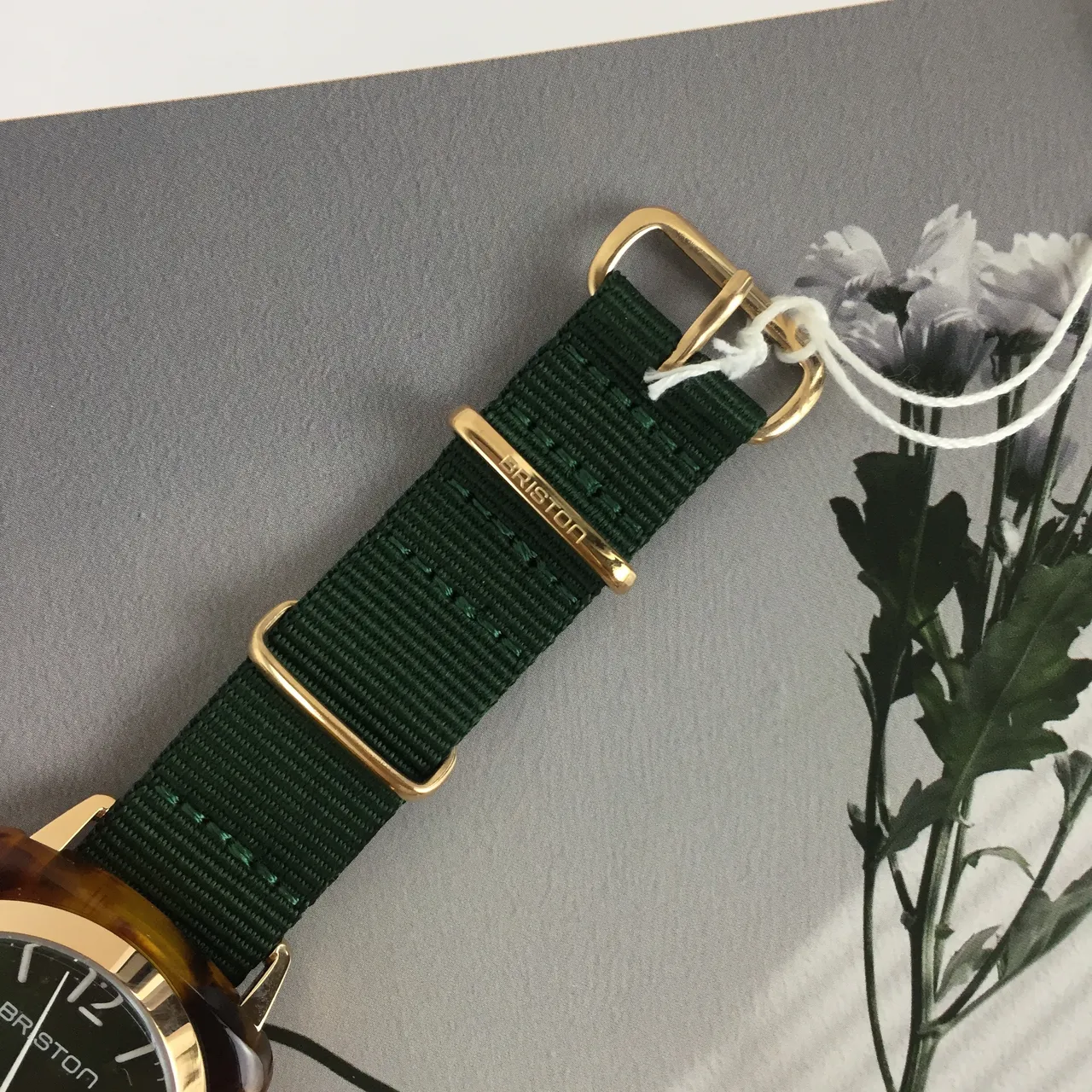Bristol Clubmaster Chronograph हरी NATO Strap यांत्रिक घड़ी 6