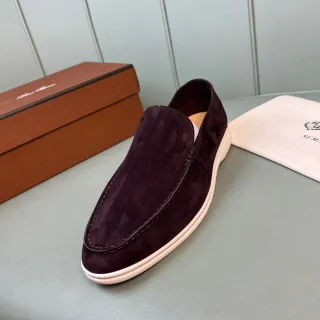 বার্গান্ডি বিজ স্যুয়েড উপর Moc-Toe স্টিচিং লোফার