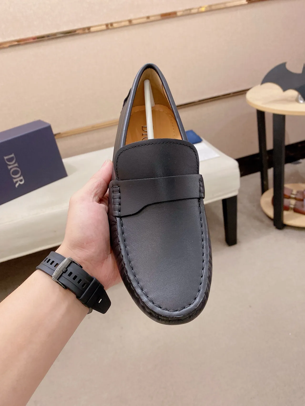 Charcoal Gray Penny Strap Loafer 6