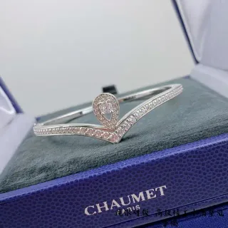 CHAUMET Liens-Inspired V-Shaped Pavé Teardrop Bracelet