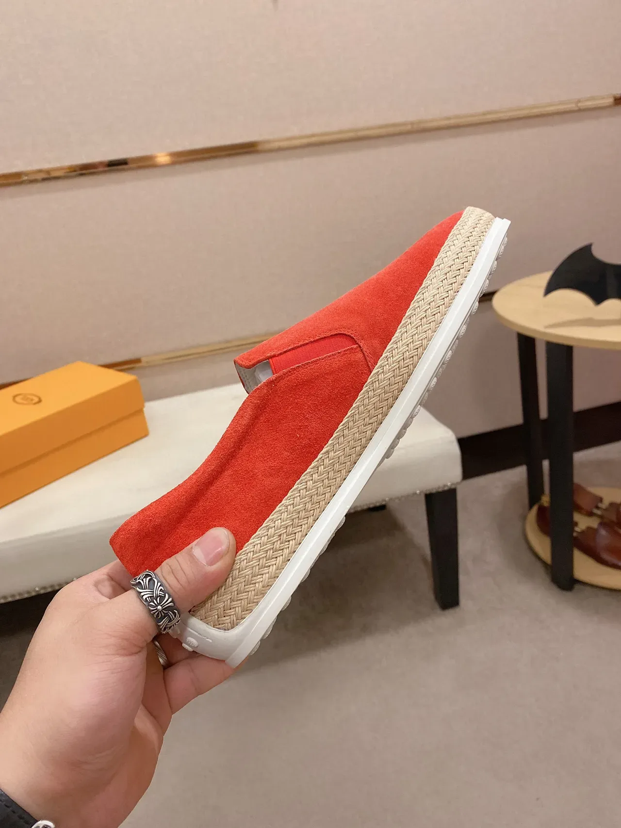 Alpargata slip-on de ante coral 6
