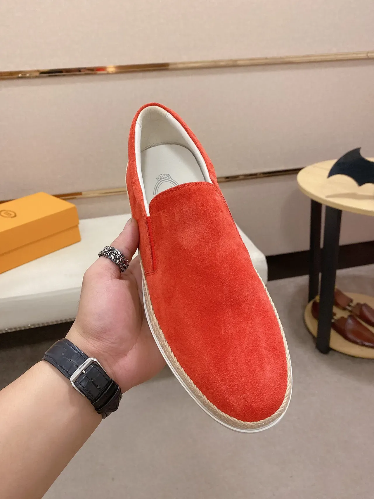Alpargata slip-on de ante coral 9