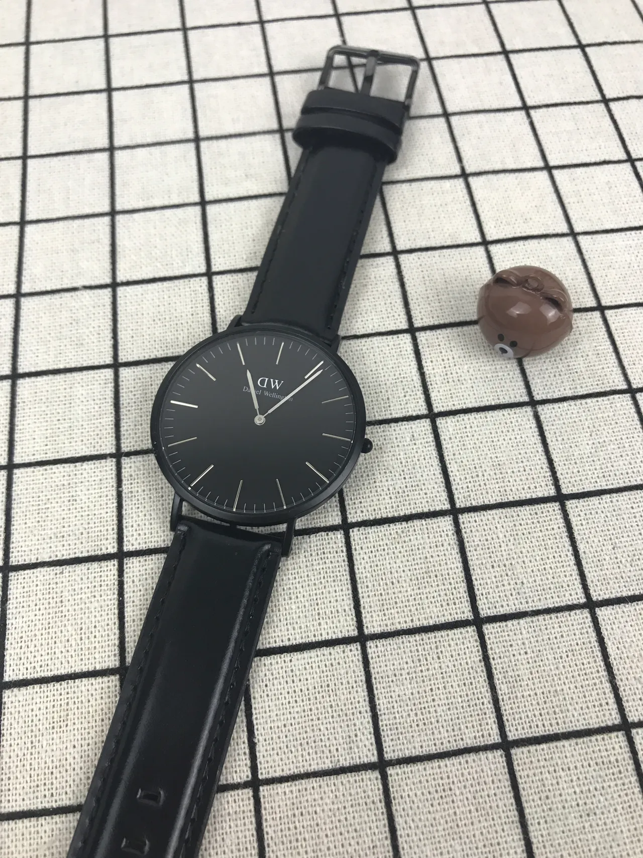 Daniel Wellington 经典黑色极简石英手表 8