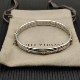 David Yurman Cable Classics سوار الماس الهندسي المقطوع
