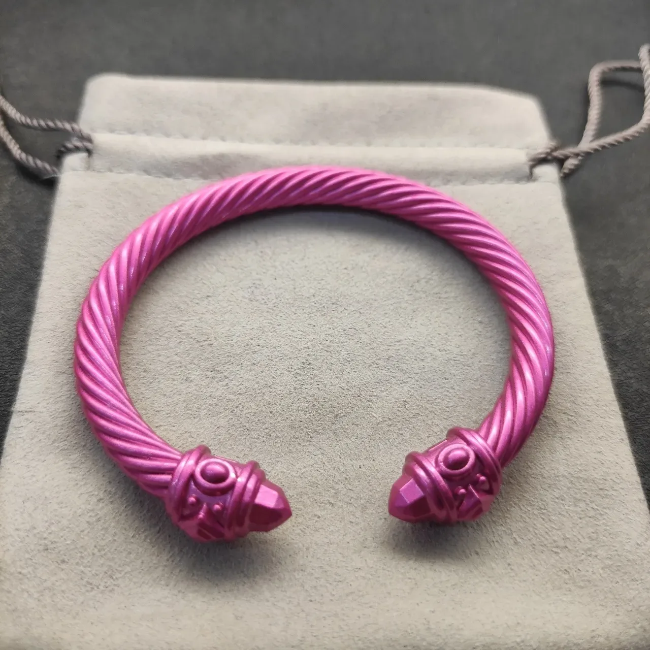 David Yurman Cable Classics Twisted Cable Pink Metallic Bracelet 8