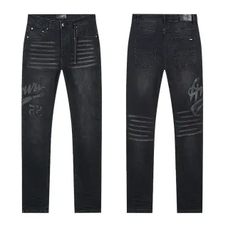 Distressed Black Graphic Print Slim-Fit Jeans