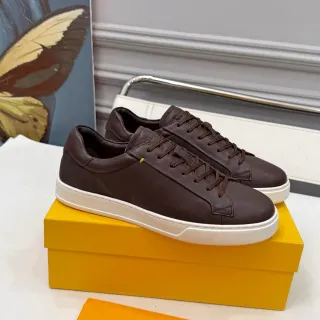 DOUCAL'S Zapatillas Lifestyle de Cuero Marrón Low-Top