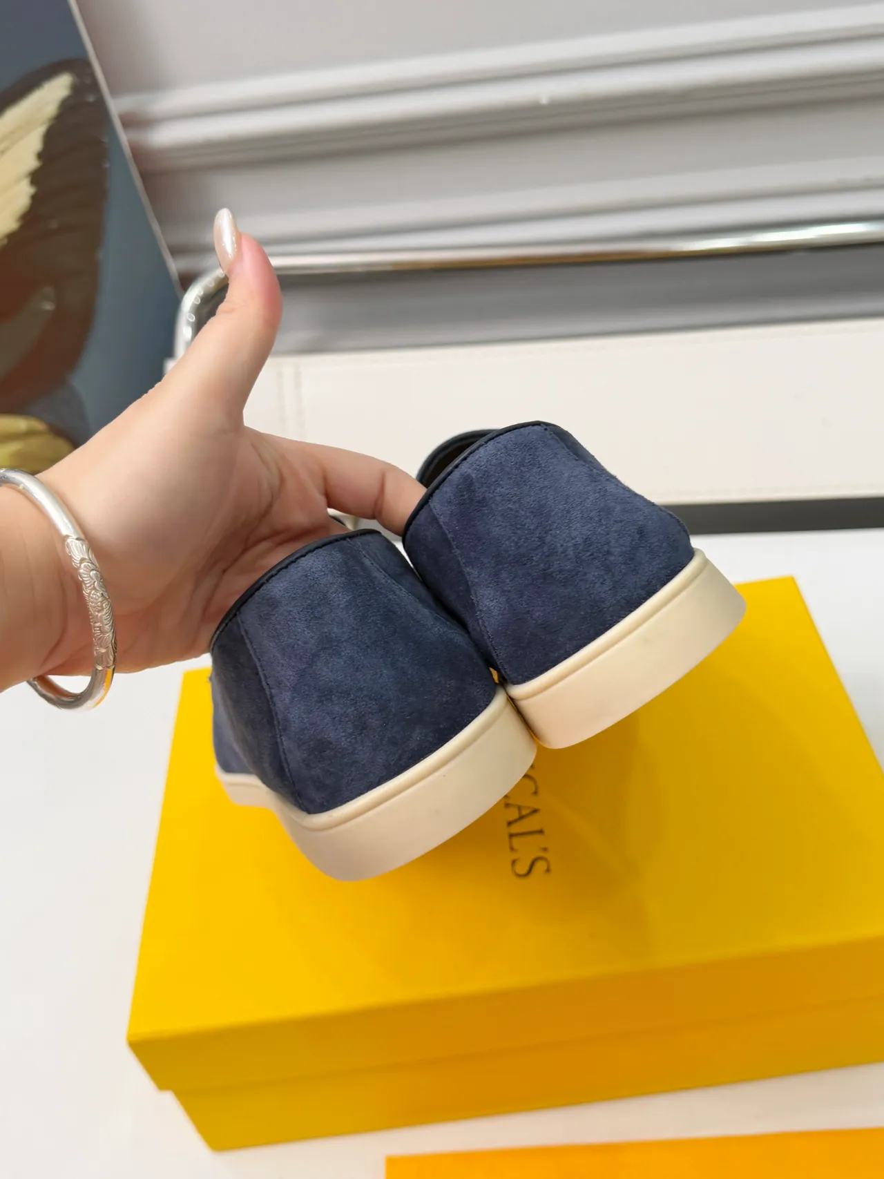 Doucal's Navy Beige Suede Tassel Detail Loafer 3