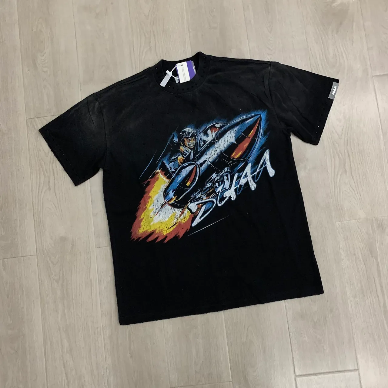 DUAA Graphic-Print Studded Crewneck T-Shirt 5
