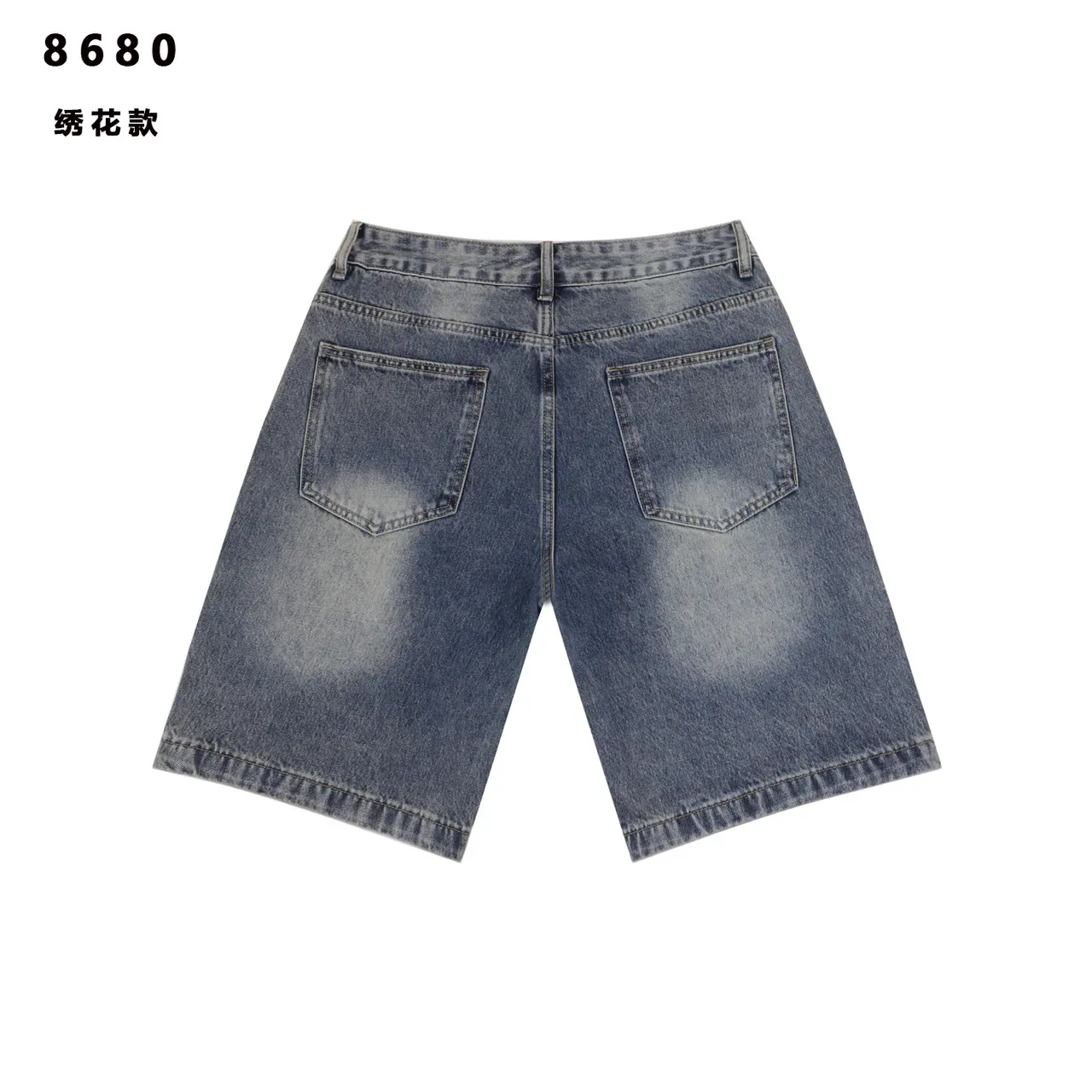 Shorts Denim Bordados con Logo 'VALLEY' 5