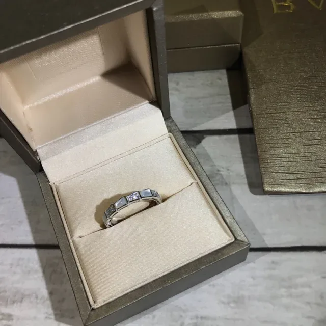 Geometric Channel-Set Opal and Pavé Ring 2