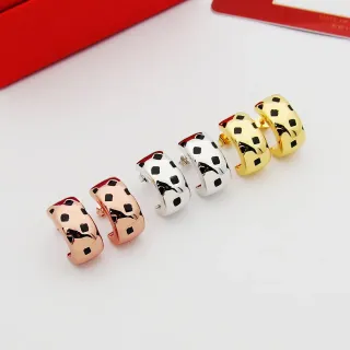 Brincos Metálicos Estilo Huggie Dourado Preto