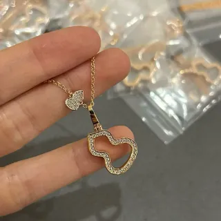 Collier or et argent pavé-set
