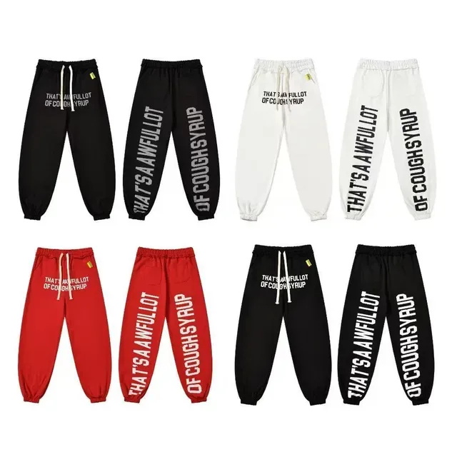 Pantalon jogging à imprimé graphique, taille élastique et chevilles élastiquées 2