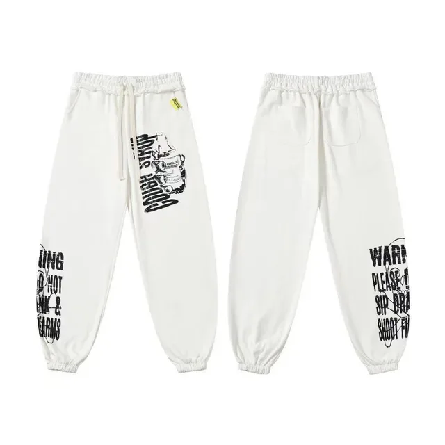 Pantalon jogging à imprimé graphique, taille élastique et chevilles élastiquées 9