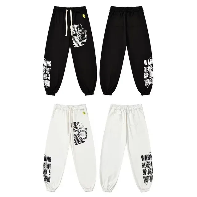 Pantalon jogging à imprimé graphique, taille élastique et chevilles élastiquées 10