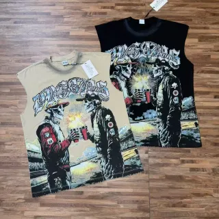 Graphic Print Sleeveless Vest Top