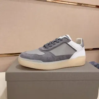 Gray and White Panelled Low-Top Lifestyle Sneaker