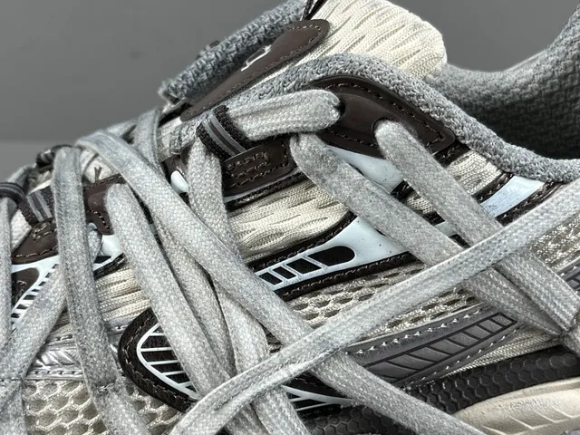 Gray Black White Lace-Cage Lifestyle Sneaker 8