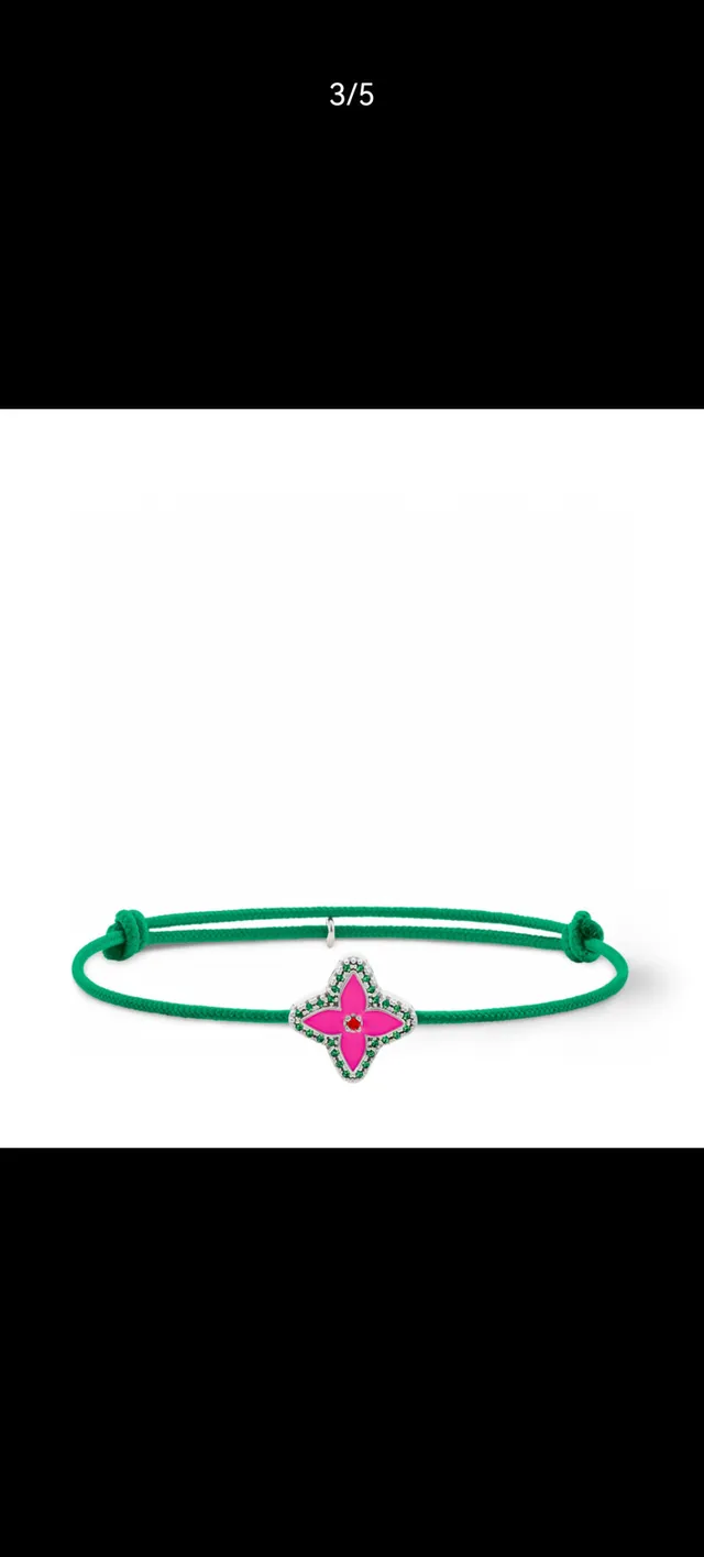 Green Pink Braided Cord Adjustable Knot Closure Bracelet 4