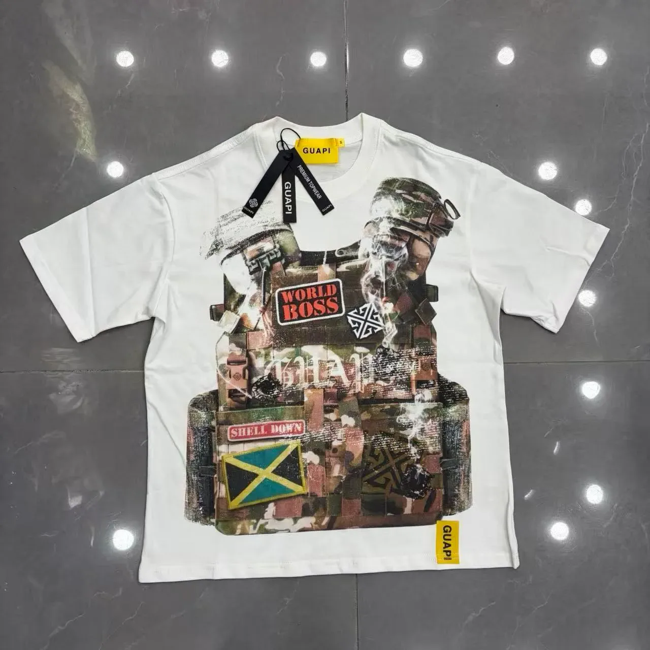 GUAPI Graphic-Print Camouflage Collage T-Shirt 8
