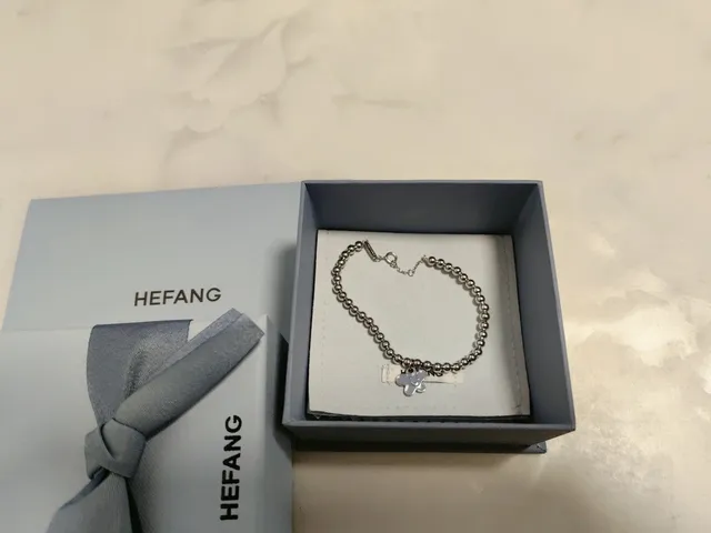 HEFANG Healing Smile Little Flower Silver Beaded Bracelet 2