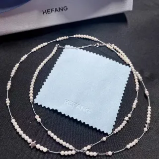 HEFANG মুক্তা এবং তারা চার্ম লেয়ার্ড নেকলেস