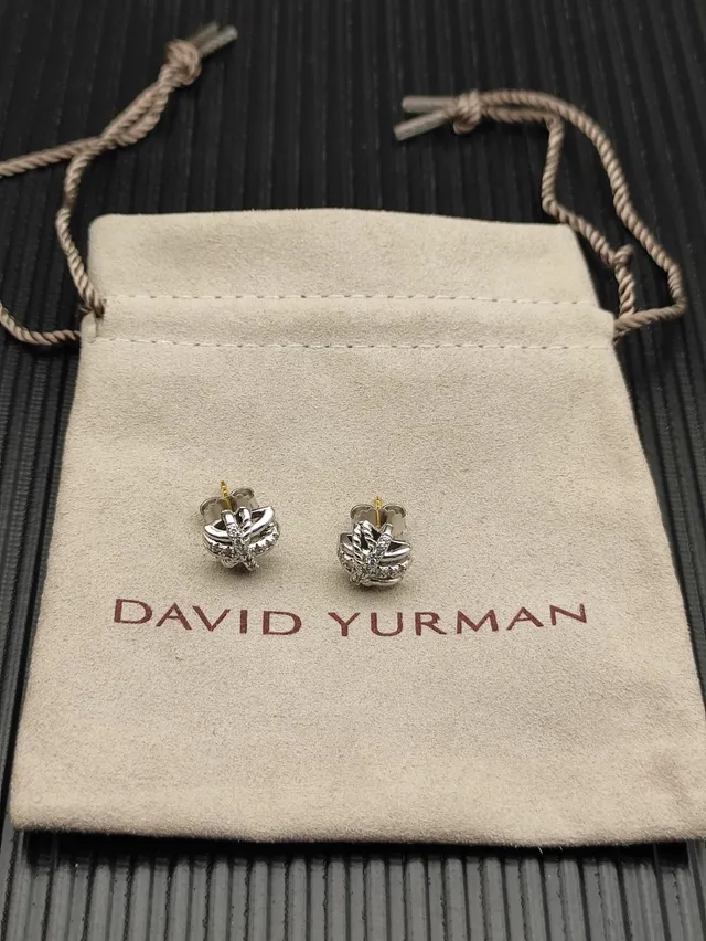 Interwoven Twisted Band Pavé Stud Earrings 9