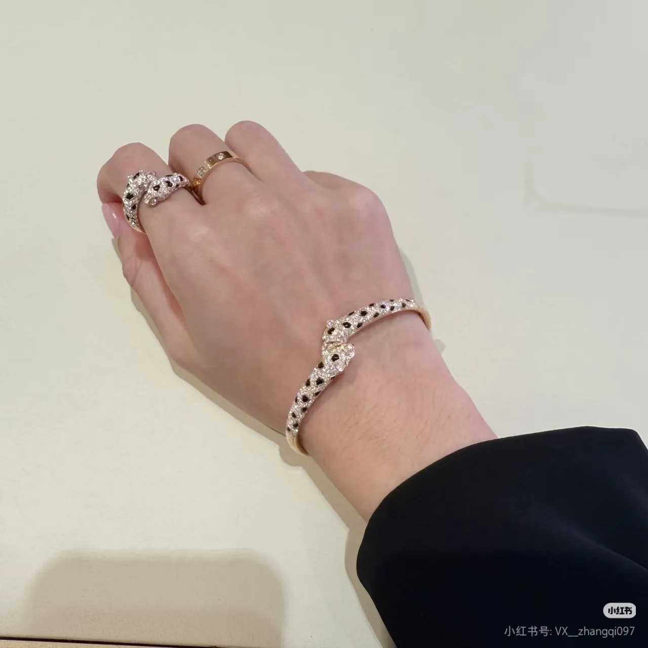 Leopard-Spot Pavé Animal-Head Bangle Bracelets 4