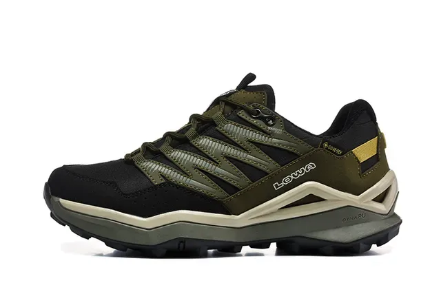 LOWA Black Gray Low-Top Hiking Sneaker GORE-TEX Lined Sneakers 12