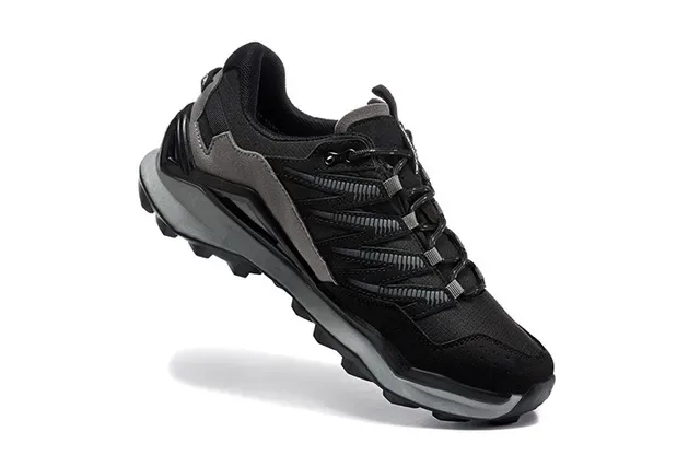 LOWA Black Gray Low-Top Hiking Sneaker GORE-TEX Lined Sneakers 24