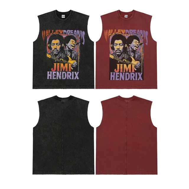 Gilet sans manches avec impression graphique en bordeaux 2