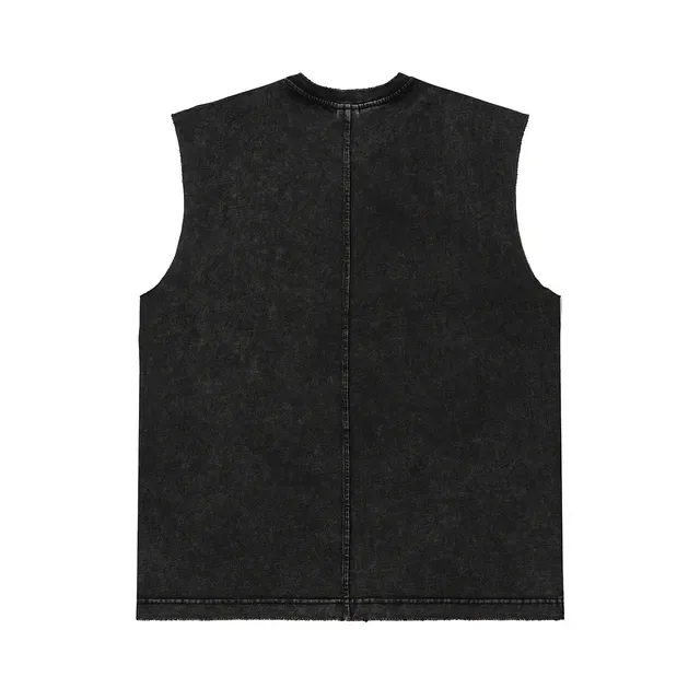Gilet sans manches avec impression graphique en bordeaux 5