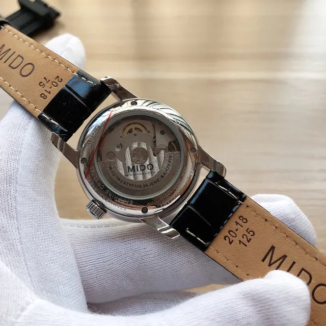Mido Baroncelli White Dial Blue Roman Numerals Mechanical Watch 7