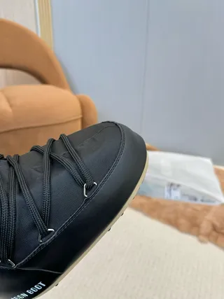 Moon Boot Classic Black White Band Snow Boots 5