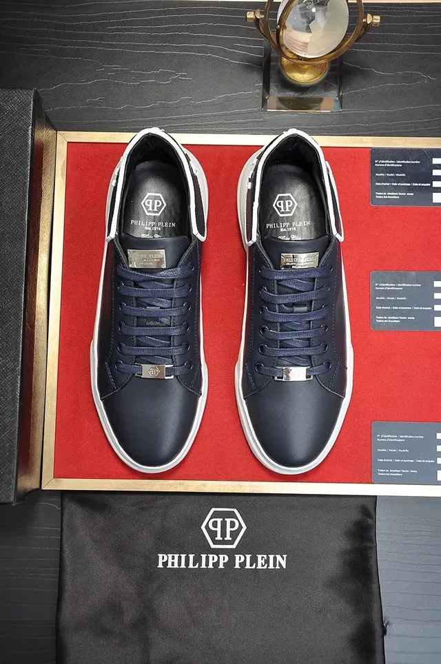 Navy and White Platform Lace-Up Sneaker 9
