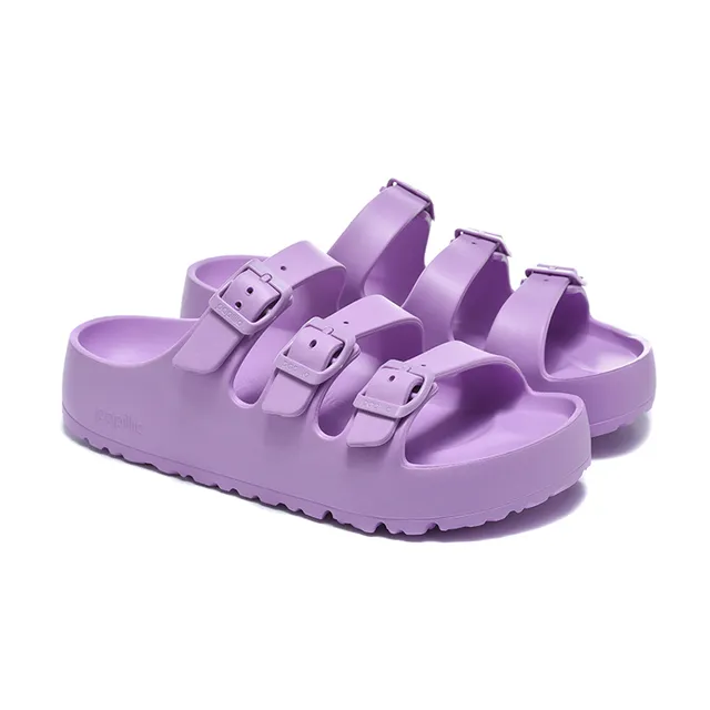 Papillio Three-Strap Buckle Sandal Lavender Purple Casual Sandals 4
