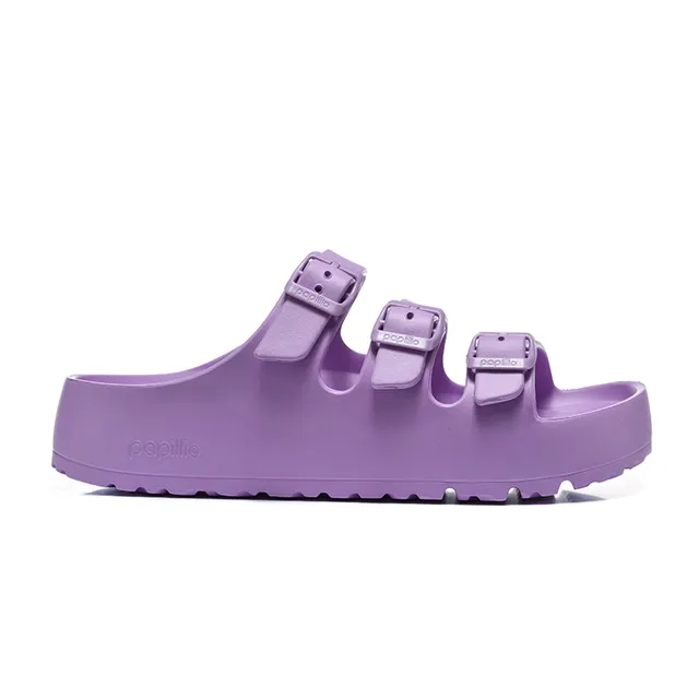 Papillio Three-Strap Buckle Sandal Lavender Purple Casual Sandals 6