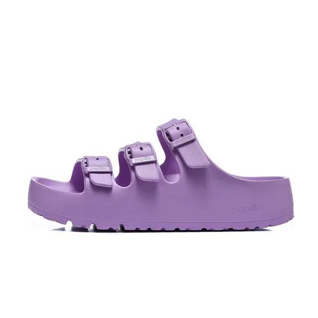 Papillio Three-Strap Buckle Sandal Lavender Purple Casual Sandals 7