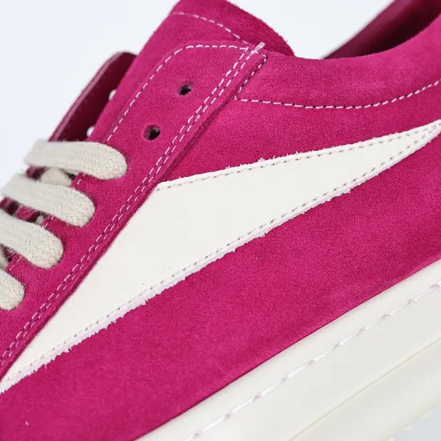 Pink White Suede Upper Side Panel Sneakers 6