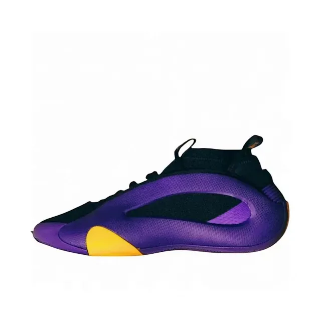 Purple Black and Yellow Sock-Fit Sculpted Midsole Sneaker 2