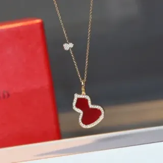 Qeelin Collier Émail Rouge Pavé