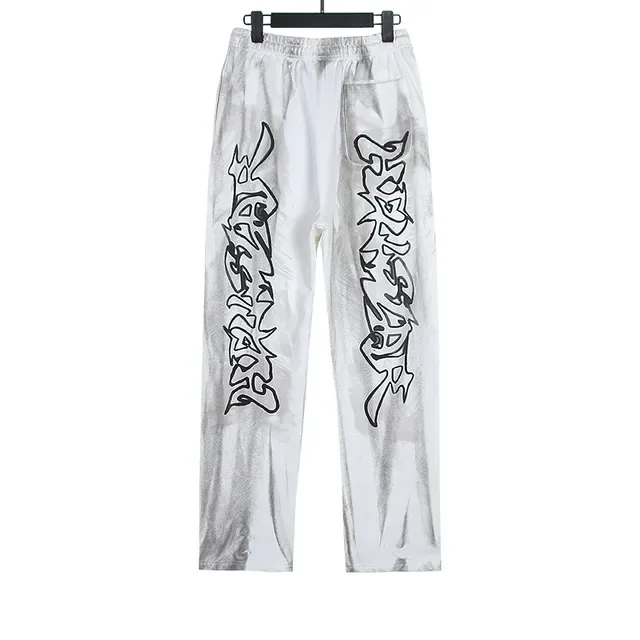 RECORDS Graphic Print Bleach-Wash Tracksuit 2