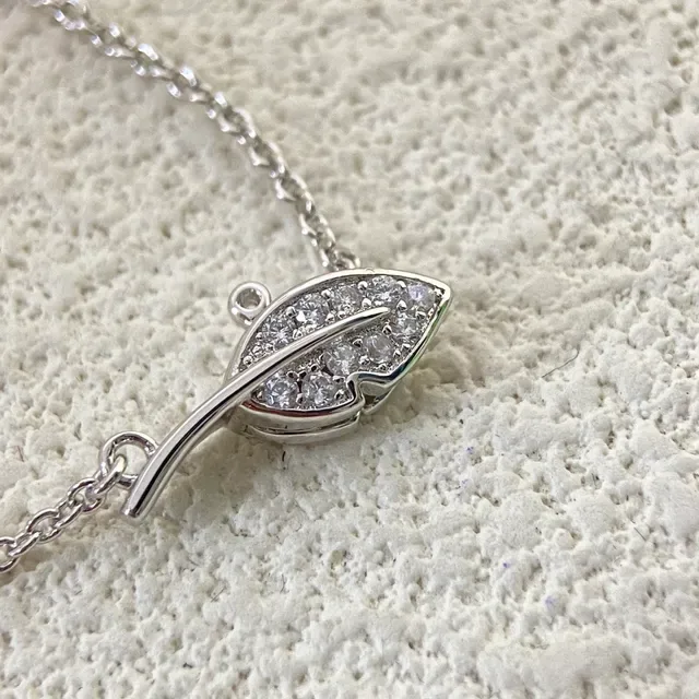 Rose Motif Pavé-Set Dual-Tone Pendant Necklaces 3